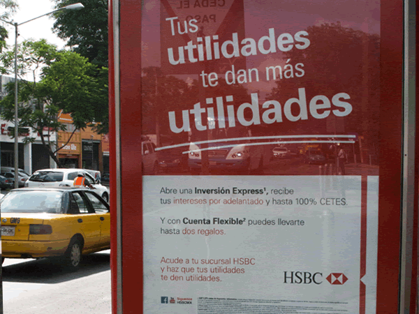 apa parabus publicidad en paradas de autobus hsbc